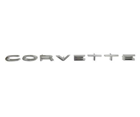 Corvette Rear Taillight Panel 'Corvette' Letters / Emblem, 1968-1973