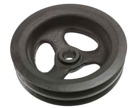 Corvette Power Steering Pump Pulley, 2 Groove Cast Iron, With Big Block, 1966-1974