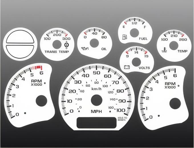 Whitegauges 2000-2002 Chevrolet GMC White Face Gauges 9902CT-283
