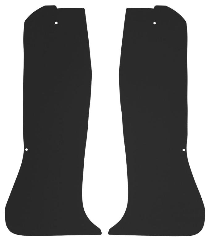 El Camino Interior Rear Side Panels, Black, 1964-1967