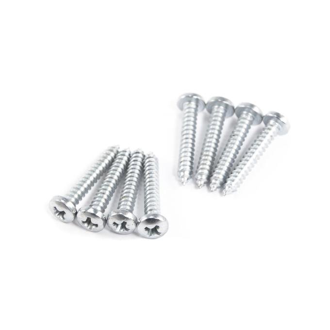 Pony Enterprises 1979-1993 Mustang Door Sill Plate Screws Chrome 8pc 901