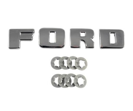 Dennis Carpenter Grille Panel F-O-R-D Letter Emblems - 1948-52 Ford Truck 7C-8315-S