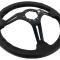Auto Pro USA VSW S6 Sport Leather Steering Wheel ST3586BLK-BLK