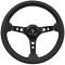 Auto Pro USA 1968-1973 Ford Mustang VSW S6 Black Sport Leather Steering Wheel Kit, Incl. 14 in. Dia. Steering Wheel, 6-Bolt Kit 70 mm ST3094-10B-2BLK