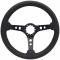 Auto Pro USA 1968-1973 Ford Mustang VSW S6 Black Sport Leather Steering Wheel Kit, Incl. 14 in. Dia. Steering Wheel, 6-Bolt Kit 70 mm ST3094-10B-2BLK