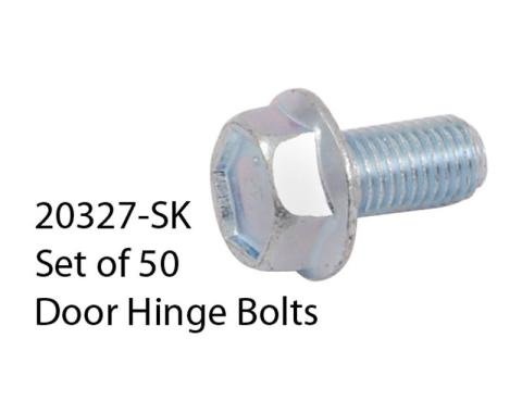Dennis Carpenter Door Hinge Bolts - Set of 50 - 1953-67 Ford Truck, 1949-60 Ford Car   20327-SK