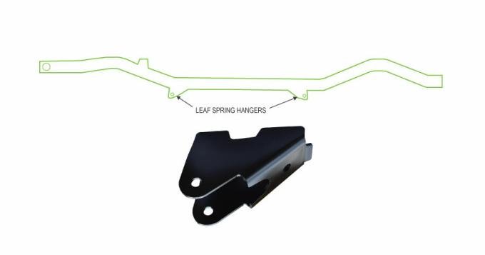 Key Parts '87-'95 Rear of Front Front of Rear Leaf Spring Hanger 0480-306