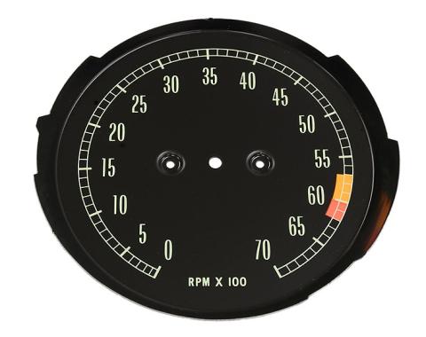 Corvette Tach Face, Mid Horsepower, 1965-1967