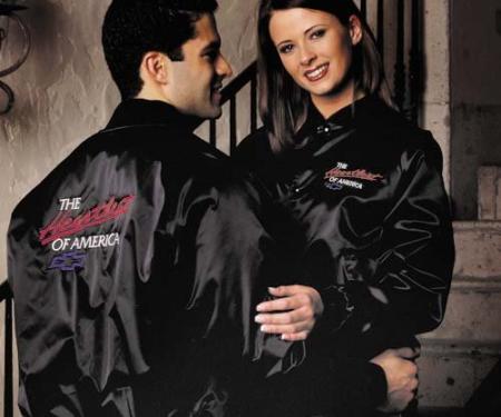 Chevy Heartbeat of America Satin Jacket, Black