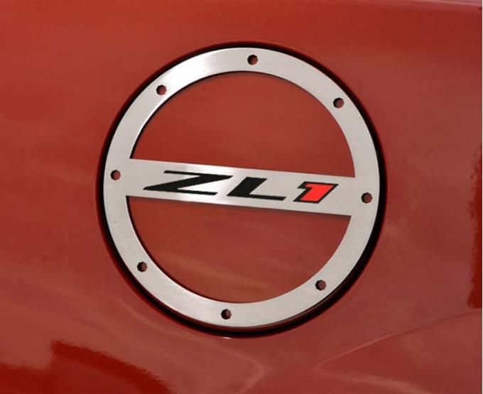 American Car Craft 2010-2019 Camaro ZL1 - Fuel Door Cover 'ZL1" Style, Stainless Steel (Polished) 102077