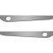 American Car Craft 2005-2013 C6 Corvette - Door Guards with Black Flames 2Pc, Brushed Stainless Steel 041020