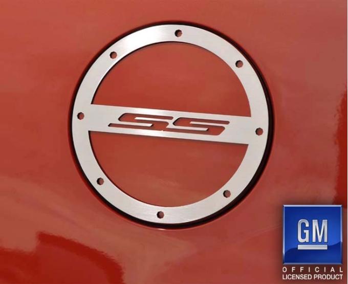 American Car Craft 2010-2019 Camaro SS - Fuel Cap Cover "SS" Style, Stainless Steel (Brushed) 102009