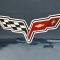 American Car Craft 2005-2013 C6 Corvette Convertible only - Waterfall Trim Ring for Emblem, Polished Stainless Steel 041032