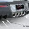 American Car Craft 2014-2019 C7 Z06/GS Corvette - Rear Diffusers Carbon Fiber Wrapped 6Pc, Stainless Steel (Vinyl Carbon Fiber Wrap) 052098