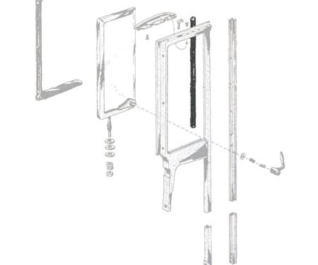 Dennis Carpenter Back Edge of Vent Window Seals - Crown Victoria - Convertible - 1955-56 Ford Car B5A-7621450-PR