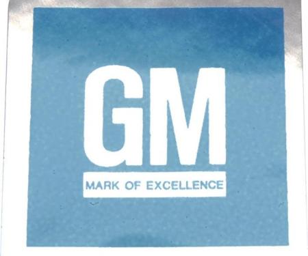 Full Size Chevy GM Mark Of Excellence Metal Decal, 1967-1973