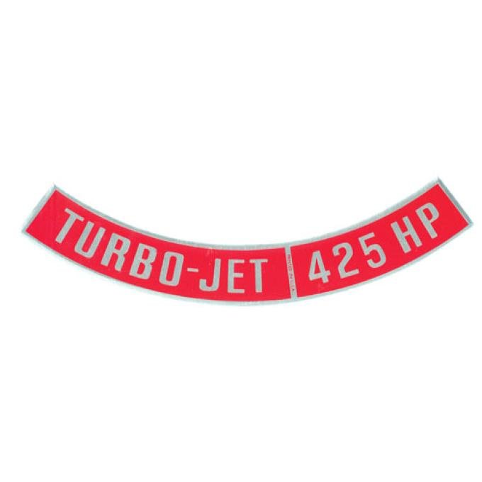 Camaro Air Cleaner Decal, Turbo-Jet 425 HP, 1969