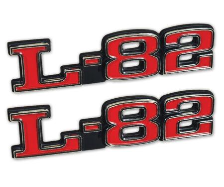 Trim Parts 75-79 Corvette Hood Emblem, L-82, Pair 5965