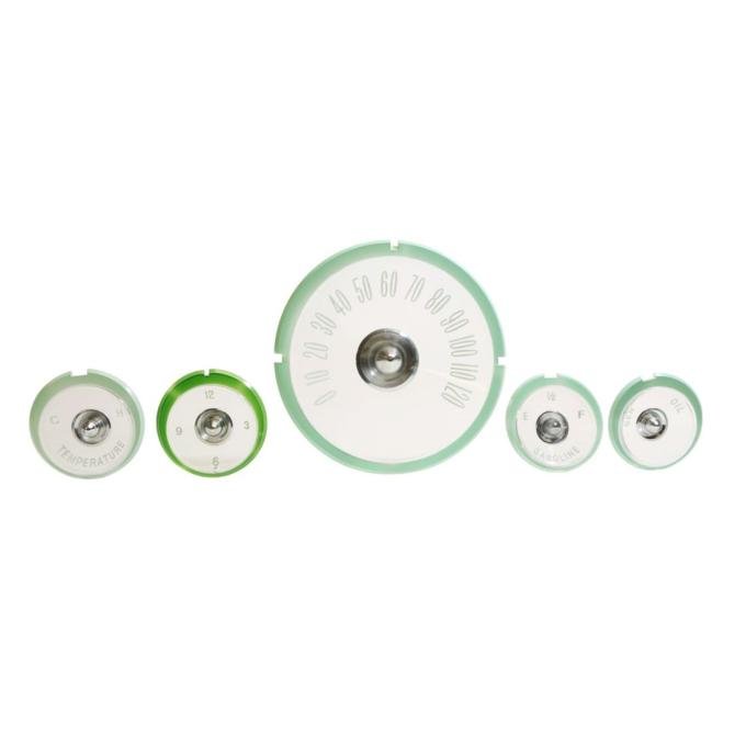 Trim Parts 1959-60 Chevrolet/El Camino 5-Piece Instrument Lens Set W/Wesclox Clock 2067