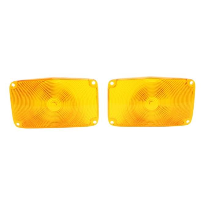 Trim Parts 1956 Chevrolet Full Size Cars Amber Parking Light Lens, Pair A1385A