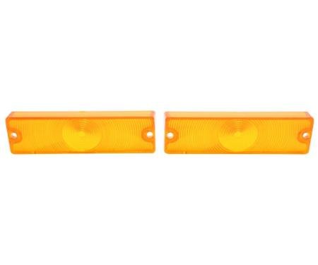 Trim Parts 1965 Chevrolet Full Size Car Amber Parking Light Lens, Pair A2440