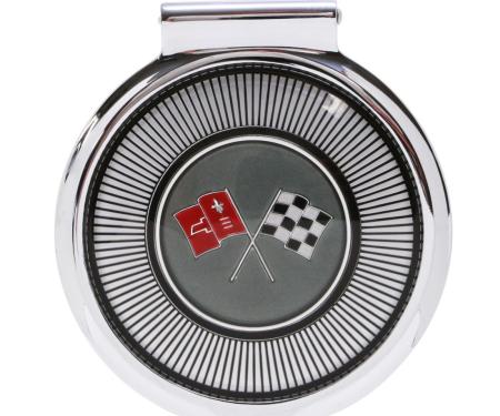 Trim Parts 1966 Corvette Gas Lid Assembly W/White Upper Left Hand Corner of Flag, Each 5015A