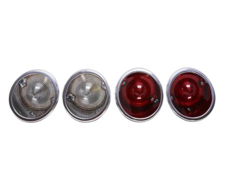 Trim Parts 1963-66 Chevrolet Corvette Set Of 4 Tail Light/Back-Up Light Assemblies, Each 5357