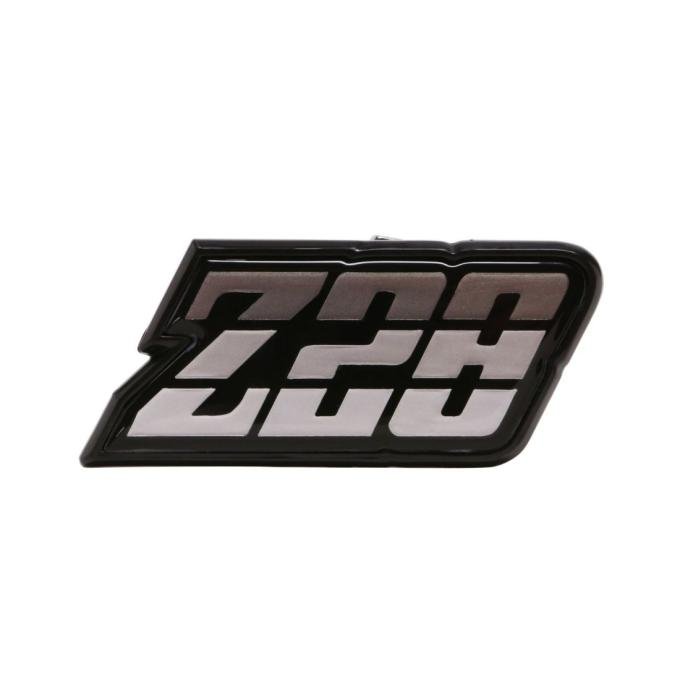 Trim Parts 1980-81 Chevrolet Camaro Silver Fuel Door "Z-28" Emblem, Each 6950