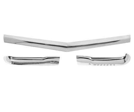 Trim Parts 1956 Chevrolet Full Size Car 3-Piece Front Hood Bar Kit 1308K