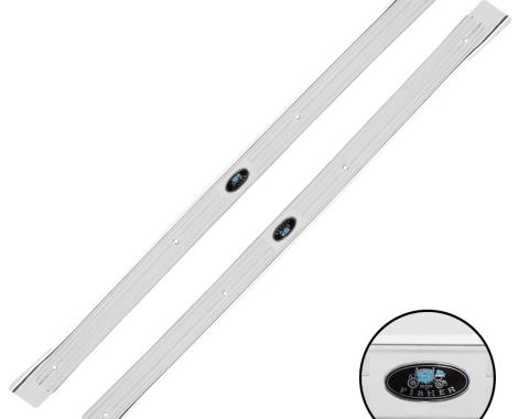 Trim Parts 1967-69 Chevrolet Camaro Original Style Sill Plate with Riveted Tag, Pair 6730