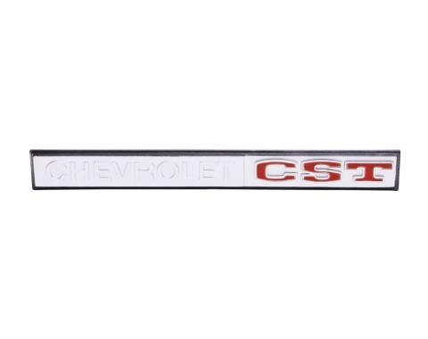 Trim Parts 1969-70 Chevrolet Truck Glove Box Door "Chevrolet CST" Emblem, Each 9675