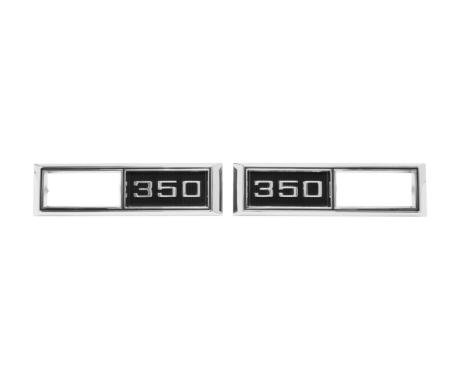 Trim Parts 1968 Chevrolet Car/El Camino Front Marker Light "350" Bezel W/Fasteners, Pair 4522