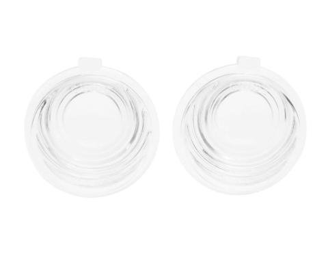 Trim Parts 1955-56 Chevrolet Full Size Cars License Lamp Light Lens, Pair A1475