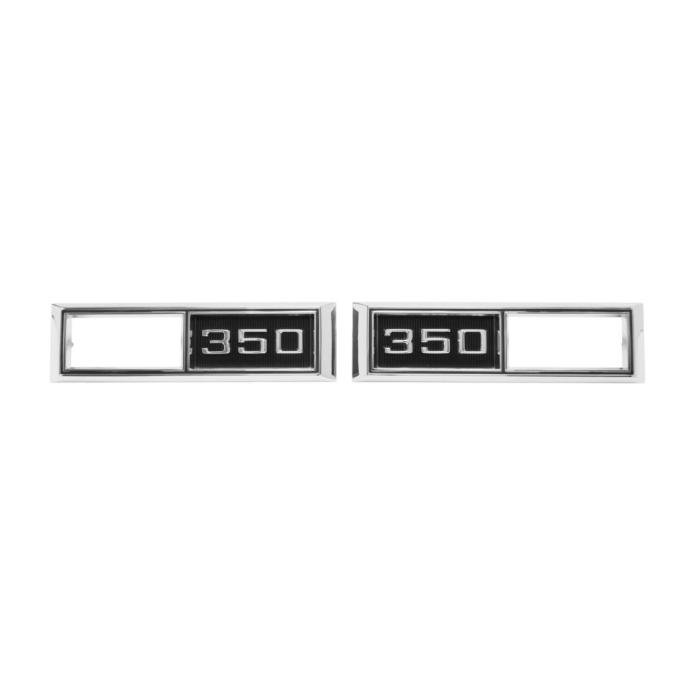 Trim Parts 1968 Chevrolet Car/El Camino Front Marker Light "350" Bezel W/Fasteners, Pair 4522
