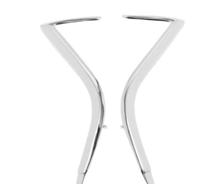 Trim Parts 1970-72 Chevrolet Chevelle Rear Vinyl Top Trim W/Fasteners, Pair 4725