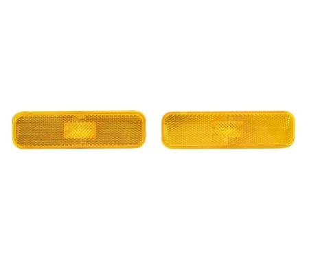 Trim Parts 1974-77 Chevrolet Camaro Amber Front Marker Light Assembly, Pair A6740