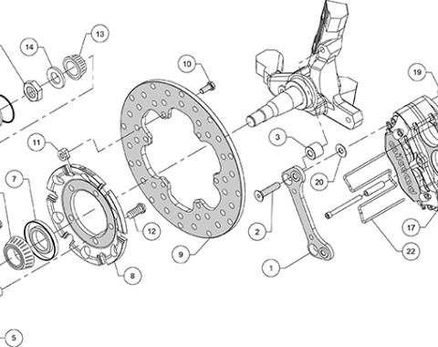 Wilwood Brakes Dynapro Lug Mount Front Dynamic Drag Brake Kit 140-14421-D