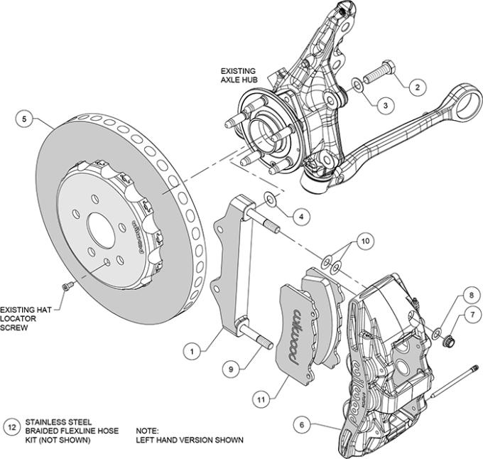 Wilwood Brakes SX6R WCCB Carbon-Ceramic Big Brake Front Brake Kit 140-15446-CSICR