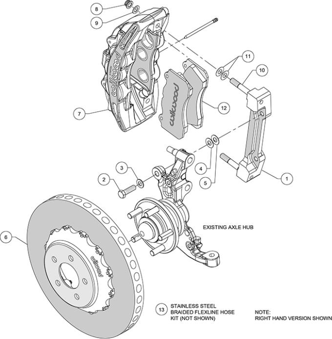 Wilwood Brakes 2015-2018 Ford Mustang SX6R WCCB Carbon-Ceramic Big Brake Front Brake Kit 140-15356-CSIC