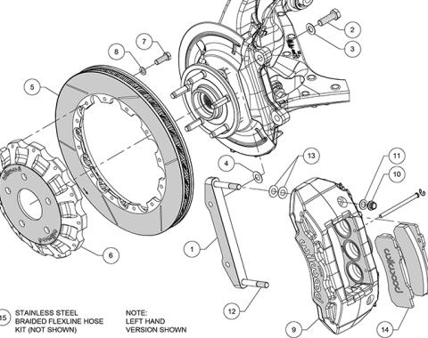 Wilwood Brakes TX6R Big Brake Truck Front Brake Kit 140-15807-R