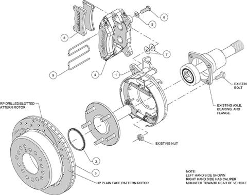 Wilwood Brakes Forged Dynapro Low-Profile Rear Parking Brake Kit 140-14400-DR