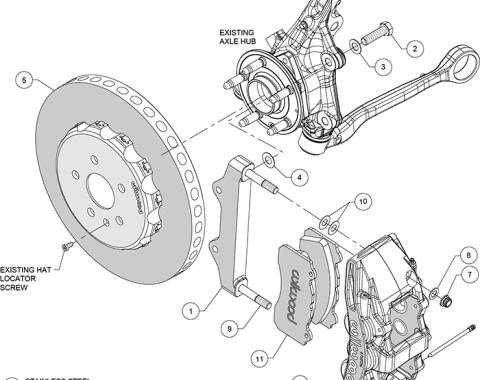 Wilwood Brakes SX6R WCCB Carbon-Ceramic Big Brake Front Brake Kit 140-15446-CSIC