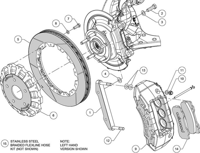 Wilwood Brakes TX6R Big Brake Truck Front Brake Kit 140-15807