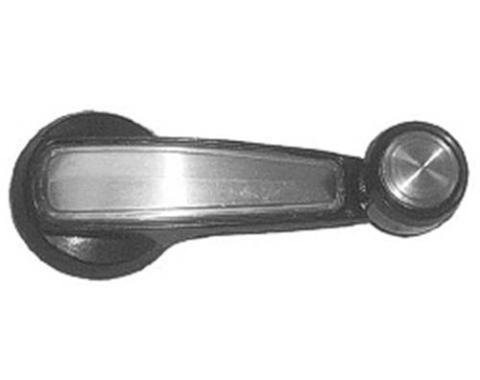 Chevy And GMC Truck Window Handle, Black And Silver, 1977-1980