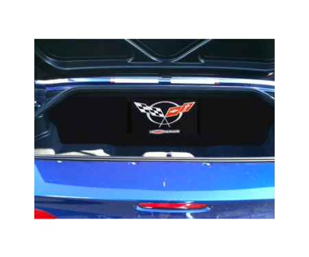 Corvette Compartment Divider, With Carpet & Z06 Logo, "Quiet Ride", 2001-2004