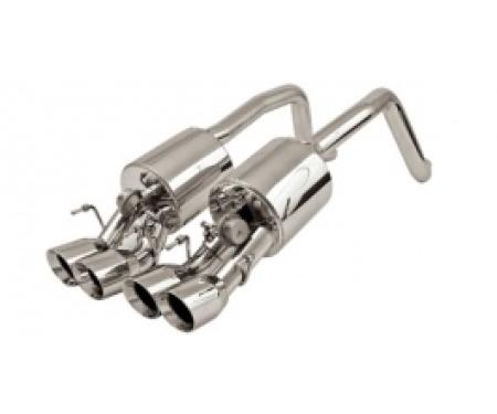 Corvette Exhaust System, B&B, Fusion, Z06/ZR1, With Quad Round Tips, 2009-2013