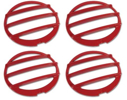 Corvette Taillight Louver Kit, Victory Red, 2005-2013