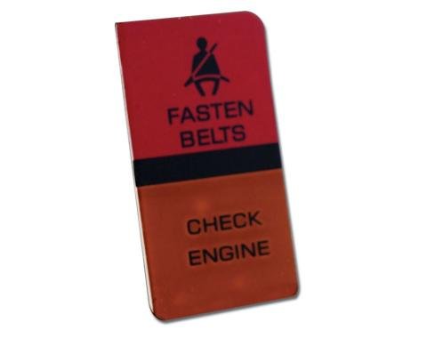 Corvette Lens, Seat Belt Warning/Check Engine, 1980-1982