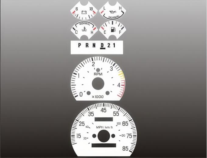 Whitegauges 1987-1991 Ford Truck DIESEL White Face Gauges 8791FT-202