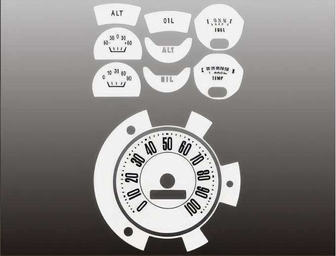 Whitegauges 1961-1966 Ford Truck White Face Gauges 6166FT-107